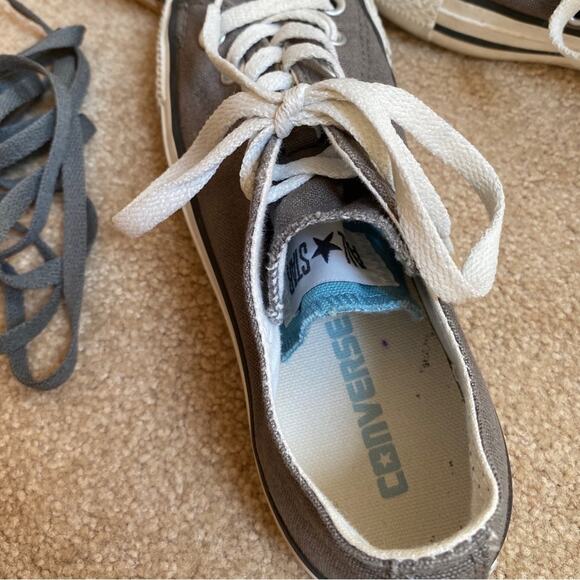 Converse Charcoal Grey Double-Tongue Chuck Taylor All-Star Sneakers Women Sz 7 - Picture 6 of 7